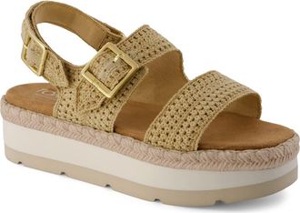 Toms Giana Flatform Sandal in Dark Beige at Nordstrom, Size 9.5