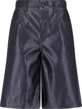 Maison Margiela Pantaloncini In Pelle Faux