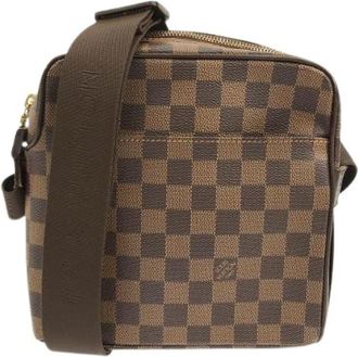 Louis Vuitton Pre-owned Cross Body Bags, female, Brown, Size: ONE SIZE Pre-owned Damier Olaf Coated Canvas Shoulder Bag