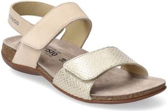 Mephisto Agave Sandal in Beige Velcalf/Boa at Nordstrom, Size 10
