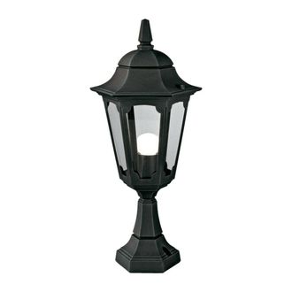 Loops Outdoor IP44 1 Bulb Wall Ground Pedestal Lamp Light Black LED E27 100W d02084