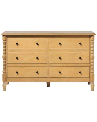 Walker Edison Vivienne Walker Edison Ez Assembly Premium Solid Wood Spindle 6-Drawer Dresser