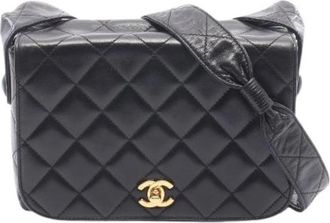 Chanel Pre-owned Matelasse Lamslederen Schoudertas - Dames - Vintage Schoudertas - Zwart - ONE Size - Leer - Vintage