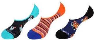 Unsimply Stitched Assorted 3-Pack No Show Socks in Grey Blue Orange at Nordstrom Rack