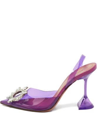 Amina Muaddi Begum crystal-embellished pumps - Purple