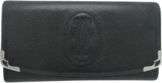 Cartier Pre-owned Wallets, female, Black, Size: ONE SIZE Pre-owned Vintage Long Wallet (bi-fold)