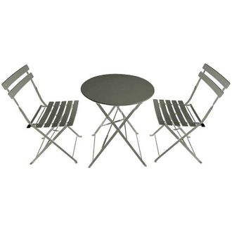 Gardenia Set tavolo + 2 sedie bistrot dover, in metallo