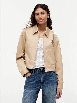 Tommy Hilfiger Logo Patch Pocket Twill Short Jacket