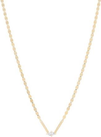 Lana Jewelry 14K Gold Solo Marquise Diamond Necklace in 14K Yellow Gold at Nordstrom, Size 18