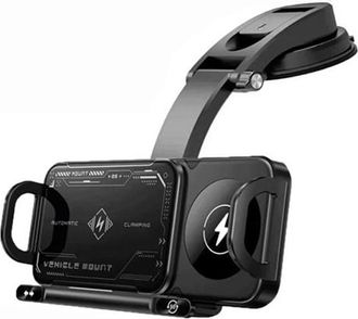 OEM Soporte Cargador Inal&aacute;mbrico Coche - Pantalla Plegable - Compatible Qi - Montaje Parabrisas O Salpicadero - 1 Unidad