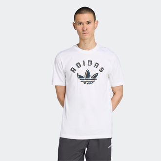 adidas T-Shirt ADIDAS ORIGINALS GRFX TEE, Herren, Gr. M, weiss (wei&szlig;), Obermaterial: 100% Baumwolle, Rundhals, Shirts T-Shirt, lockerer Schnitt, mit Grafik a