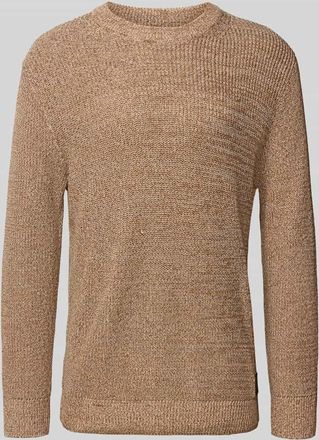 Tom Tailor Denim Relaxed Fit Strickpullover aus Baumwoll-Mix in Sand, Größe XL