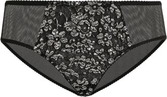 Dolce & Gabbana Tulen slip met kant - Zwart