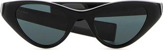 Saint Laurent Womens Monogram Cat-Eye Acetate Sunglasses Black