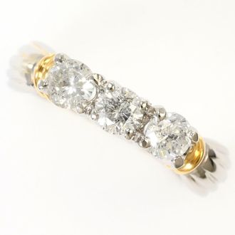 C&A Platinum Yellow Gold Yellow Gold (18K) Platinum 900 Band Ring (Pre-Owned)