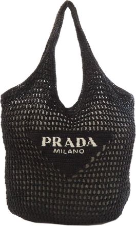 Prada Black Viscose Tote Bag (Pre-Owned)