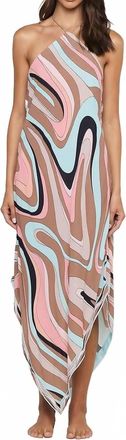 L'agence Elise Dress In Multi Abstract Swirl