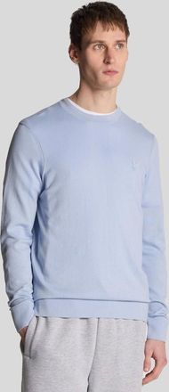 Lyle & Scott Lyle And Scott Mens Superfine Cotton Crew Neck Jumper - Blue - Size: 40