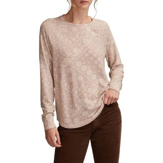 Lucky Brand Cloud Raglan Sleeve Knit Top in Neutral Multi at Nordstrom Rack, Size Xx-Large