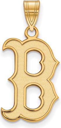 Diamond2Deal 14k Yellow Gold Gold Baseball Boston Red Sox Letter B Large Pendant