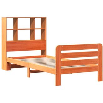 vidaXL Bed Frame without Mattress Wax Brown 75x190 cm Small Single Solid Wood Pine Vidaxl