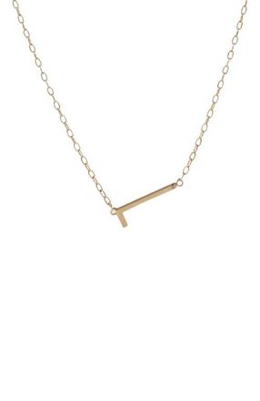 Alex and Ani Gold Elongated Initial Pendant Necklace in Gold - L at Nordstrom
