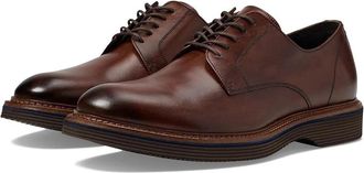 Johnston & Murphy Jenson Derby Mens Brown Leather Plain Toe Shoes HAWK1617