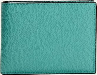 Valextra Mens Leather V-Cut Bifold Wallet