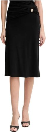 H&eacute;rve L&eacute;ger Valentina Midi Rok - Dames - Midirokken - Zwart - XS - Polyester - Rokken