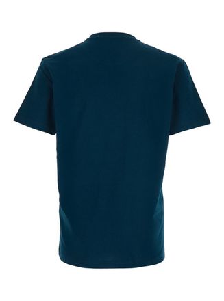 Dsquared2 Blue Crewneck T-Shirt With Logo Lettering On The Front In Cotton Man