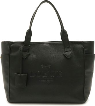 Loewe Black Leather Handbag Tote Bag (Pre-Owned)