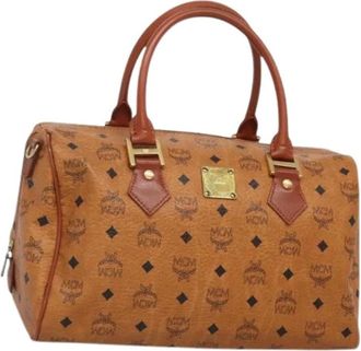 MCM Pre-owned Handbags, female, Brown, Size: ONE SIZE Pre-owned Canvas Handbag