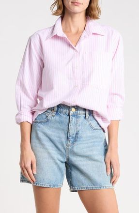 Beach Lunch Lounge Cami Stripe Shirt in Rose Shadow at Nordstrom, Size X-Large