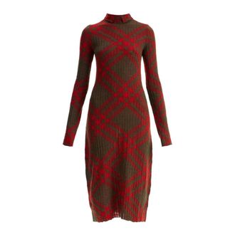 Burberry Dames, Jurken, Rood, Maat: XS Wol