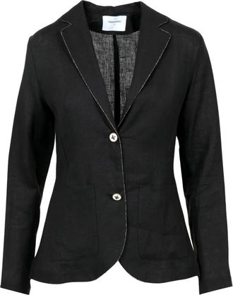 Gran Sasso Black - Dames - Blazers - Zwart - S - Linnen - Jassen