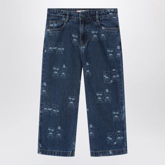 Tiny Cottons Jeans blu scuro con stampa con orsetti