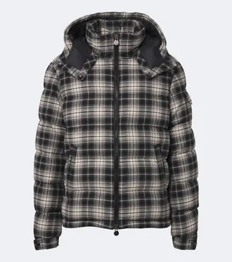 Moncler Airor checked cotton flannel down jacket