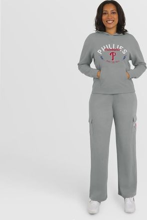 WEAR by Erin Andrews Womens WEAR by Erin Andrews Gray Philadelphia Phillies Waffle-Knit Long-Sleeve Hoodie & Lounge Pant Set at Nordstrom, Size X-Large