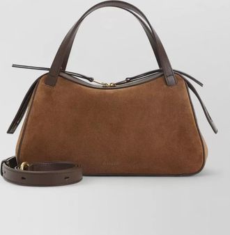 Jil Sander dune suede leather shoulder bag