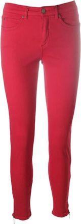 C.Ro Magic Fit zip broek 5226/525/213 - Dames - Slim Fit Broeken - Rood - 4XL - Katoen - Broeken
