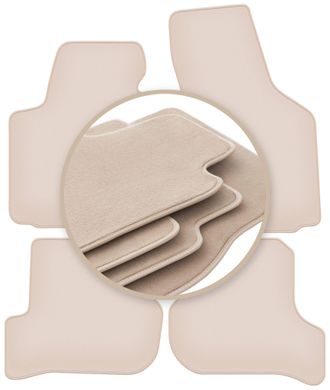 OEM Alfombrillas Beige Premium Para: Seat Le&oacute;n Ii Hatchback 2005-2012