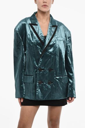 Dsquared2 Giacca Oversize In Velour a Doppiopetto Dsquared2