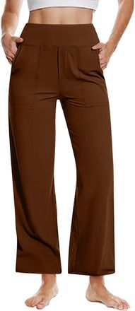 Generic Tracksuit Bottoms for Women UK Wide Leg Yoga Pants Workout Running Joggers Sweatpants High Waist Loose Sports Gym Trousers with Pockets Ladies Casual 