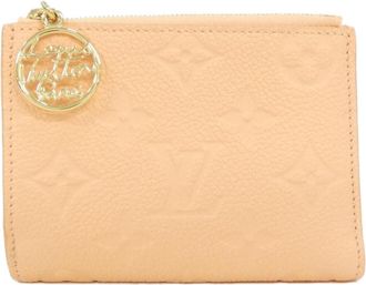 Louis Vuitton Peach Leather Wallet (Bi-Fold) (Pre-Owned)