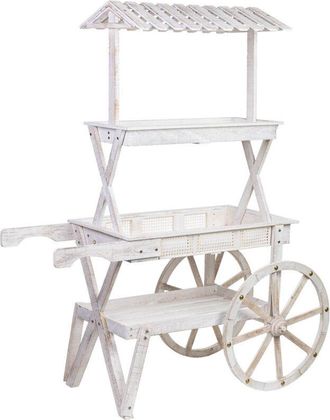 Wanderlust Deco Carro Expositor-estanter&iacute;a De Madera 143x60x170h Cm