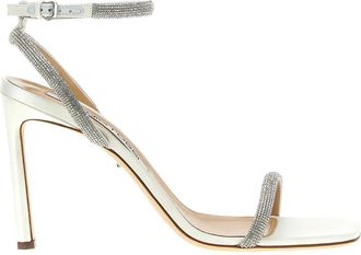 Sergio Rossi Bruidssandalen - Dames - Sandalen met hakken - Wit - 36 EU - Leer - Schoenen