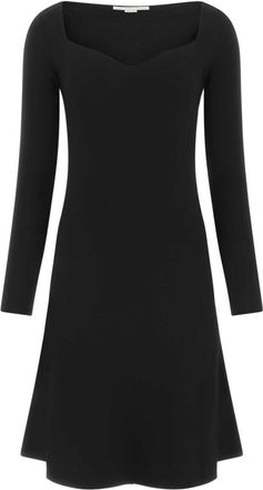 Stella McCartney Black Sweetheart-neck Flared Dress