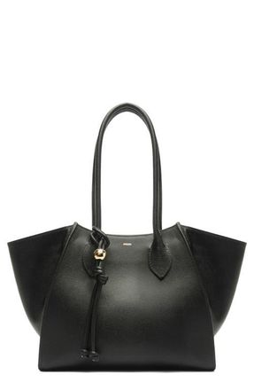 Arezzo Large Alba Leather Tote in Black at Nordstrom