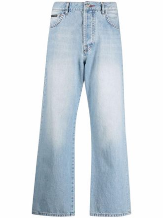 Philipp Plein Cropped jeans - Blauw
