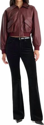 Good American Velvet Flare Pants In Black